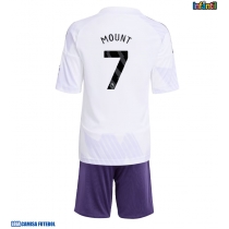 Camisa de Futebol Manchester United Mason Mount #7 Equipamento Secundário Infantil 2025-26 Manga Curta (+ Calças curtas)